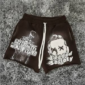 Pantalones Cortos de Hombre Personalizados, 100% Algodón, Tejido de Rizo, Transpirables, Ecológicos, con Cordón Ajustable, Estilo Urbano, 120g, OEM, ODM - Product Image 1