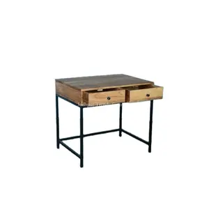 Verkauf Neuestes Design Zuhause Wohnzimmer Möbel Nachttisch Industriemöbel Metallrahmen Aufbewahrung Holztisch mit Schublade