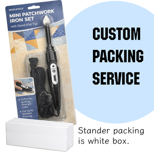 Wholesale DIY OEM/ODM Plastic 240V Mini Iron <b>Set</b> for Patchwork <b>Sewing</b> with Dual Temp 150C/230C and Stand - Product Image 2