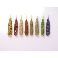 Mini bâtons d'encens à base de plantes de 3 pouces ensemble lavande sauge blanche Rose vétiver camomille safran Kusum diffuseur de fleurs tibétaines