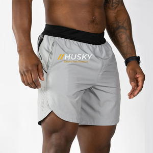 Shorts de Compresión Unisex de Nailon y Spandex, Cintura Alta Elástica, Bolsillo Oculto, Logotipo Personalizado, Secado Rápido, Ligeros, Transpirables, hasta la Rodilla - Product Image 4