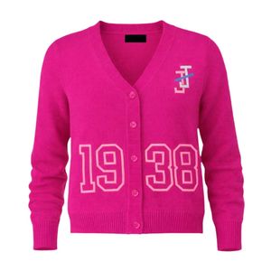 Cárdigan Rosa Bordado con Botones, Suéter de Punto de Manga Larga, Suave, Informal, a la Moda, para Usar en Capas, Estilo de Ropa para el Día a Día - Product Image 1