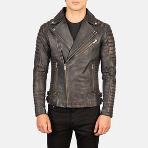 Blouson de moto en cuir de mouton pour homme, nouveau design personnalisé 2026, haute qualité, coupe-vent, col montant, logo avant, vente en gros OEM - Product Image 1