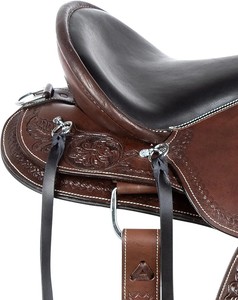 Selle western faite à la main pour l'équitation prix de gros selle western en cuir véritable selle western en vrac - Product Image 6