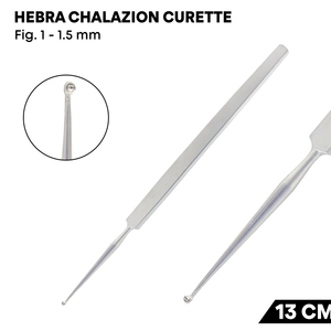 Cureta Hebra Chalazion de 1.5 mm Fig.1, Instrumento Quirúrgico Oftálmico de Acero Inoxidable Alemán, Cureta para Párpados - Product Image 3
