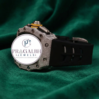 Moissanit Quadratische Automatikuhr Vollständig VVS Moissanit Edelstahl Luxus Herren Armbanduhr Reloj Moissanit