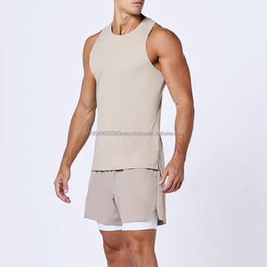 Wholesale <b>Men</b> Sports Tank <b>Top</b> Custom Muscle Fitness Vest Training <b>Men's</b> Gym Wear Cotton Vest - Product Image 4