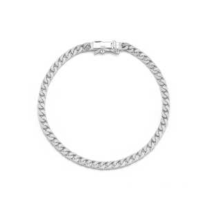 4.40mm Miami Cuban Curb Chain Link Integrated Box Clasp Minimalist Christian Unisex Bracelets Wholesale 14K 18K <b>Solid</b> <b>Gold</b> - Product Image 3