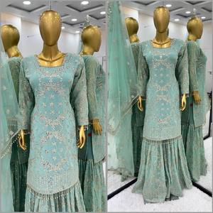 Conjunto de Top, Pantalón y Dupatta para Fiesta, Hermoso para Mujer - Product Image 3