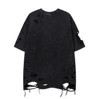 T-shirt surdimensionné à col rond pour homme, imprimé graphique personnalisé de haute qualité, effet vieilli, 100 % coton respirant