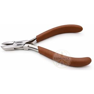 Alicates de Corte Compactos de Acero Inoxidable de 5 Pulgadas con Mango Marrón, Herramienta de Corte de Alambre de Bordes Finos para Joyería, Fabricación OEM, Marca Privada, CE ISO - Product Image 1