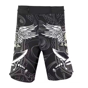Pantalones Cortos de Muay Thai WKN Black Gold Dragon para Hombre, Ropa de Entrenamiento de Artes Marciales Mixtas y Boxeo, Impresión Digital, Secado Rápido, Corte Holgado, 100% - Product Image 4