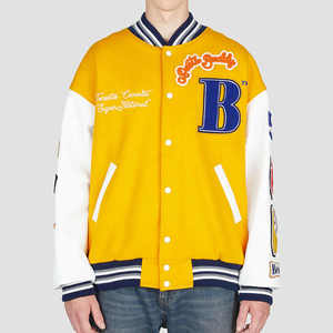 Veste de baseball pour homme en laine imperméable et respirante, col montant, style streetwear, avec broderie de logo personnalisée – Grande Vente - Product Image 1