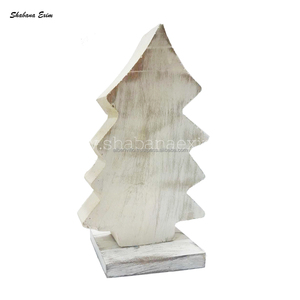 2pcs Handmade Wooden <b>Christmas</b> <b>Table</b> Decor Ornaments with Customizable Size & Color Different Designs Made in India - Product Image 2