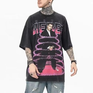 เสื้อยืดพิมพ์ลายโลโก้ DTG เสื้อยืดคอกลมแขนสั้นผู้ชาย ผ้าฝ้าย สตรีทแวร์ โอเวอร์ไซส์ คุณภาพสูง เสื้อยืดลายกราฟิก - Product Image 6