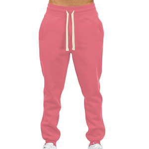Pantalon de jogging ample rose pour homme, taille mi-haute, léger, coupe droite, haute qualité, avec logo personnalisé, style streetwear - Product Image 1