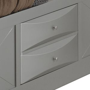 Elegante Cama Doble Plateada con Espacio de Almacenamiento - Product Image 3