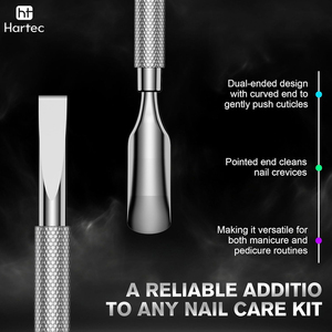 Herramienta de Manicura Personalizada, Instrumento de Cuidado de Uñas de Doble Cara, Empujador de Cutículas Profesional de Acero Inoxidable de Precisión - Product Image 3