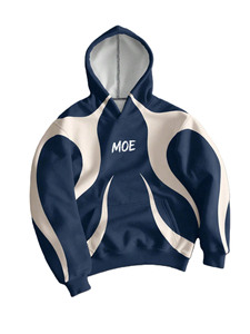 Sweat-shirts à capuche en molleton de coton à empiècements contrastants pour hommes, coupe oversize, style streetwear, pull-over, design imprimé personnalisé, vente en gros OEM - Product Image 2
