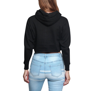 2026 Women Crop <b>Top</b> Hoodie <b>High</b> Quality Custom Logo 100% Cotton/Polyester Breathable Soft Fabric Women Crop <b>Top</b> Hoodie - Product Image 2