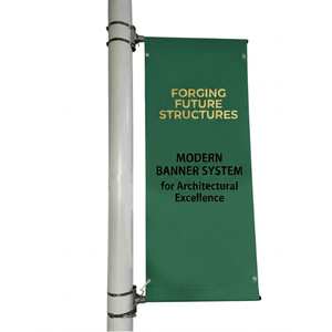Bandera Publicitaria Vertical de PVC Vinílico Personalizada para Exteriores con Asta de Aluminio para Eventos Promocionales - Product Image 2
