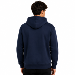 Sweat-shirt à capuche zippé pour homme, en molleton, hiver, uni, décontracté, écologique, avec poches kangourou - Product Image 6