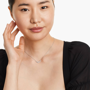 Collar de Cadena Fina de Plata 925 de Lujo para Mujer, con Diamantes de Moissanita Brillantes, Joyería Minimalista, Elegante Regalo de Moda - Product Image 5