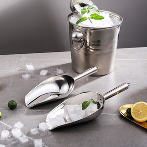 Professional Beverage Scoop Premium Metal <b>Utility</b> Tool Stainless Steel Ice Scoop Minimalist <b>Bar</b> Accessory Reusable Metal Servin - Product Image 5