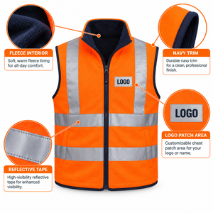 Gilet de sécurité réfléchissant de qualité supérieure, gilet de travail haute visibilité avec bandes pour les travailleurs de la construction, vêtements de protection extérieure - Product Image 6