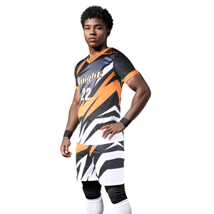 Custom Men's Volleyball Uniform Set Breathable Quick Dry Team Sportswear <b>Athletic</b> Jersey and Shorts for Training Competition - Product Image 1