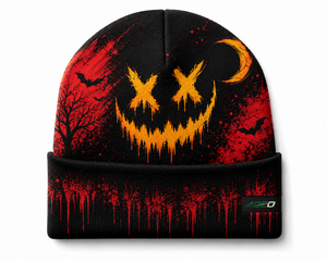 Halloween Party Beanie Hat Knitted Skull <b>Cap</b> Ghost Pumpkin Spider Web Pattern Warm <b>Winter</b> <b>Cap</b> Unisex Adult Custom Wholesale - Product Image 1