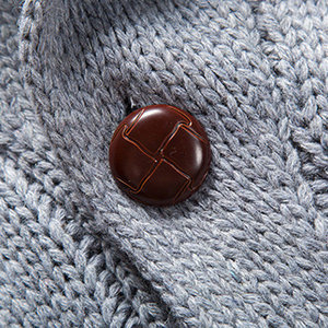 Men's Shawl Collar Cable Knit <b>Cardigan</b> <b>Thick</b> Warm Winter Sweater Coat Button Up Chunky Knitted Jumper with Pockets Grey Casual - Product Image 4