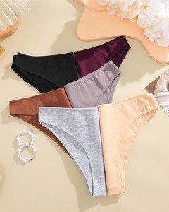 กางเกงในผู้หญิงแบบ Thong เนื้อผ้านุ่ม ยืดหยุ่น เป็นมิตรกับสิ่งแวดล้อม แห้งเร็ว ระบายอากาศได้ดี สวมใส่สบาย ดีไซน์โบว์เล็กๆ เอวต่ำ - Product Image 2