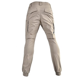 Pantalones Cargo Color Caqui para Hombre, con Múltiples Bolsillos, Cintura Elástica, Ligeros, Estilo Workwear, Corte Recto, para Verano - Product Image 2