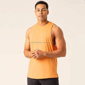 Débardeur de sport personnalisé pour homme, t-shirts musculaires d'entraînement, respirants, coupe ample, sans manches, pour la course à pied, style décontracté, débardeur tricoté - Product Image 1