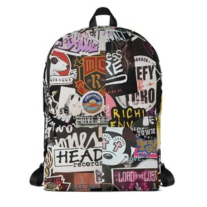 Sac à dos élégant pour homme en cuir véritable, imperméable et léger, motif graffiti, grande capacité de rangement, compartiment pour ordinateur, raffiné - Product Image 3