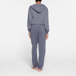 Sweat à capuche d'hiver surdimensionné pour femme de haute qualité avec fermeture à glissière avant 100% sweat-shirt Streetwear en coton - Product Image 3