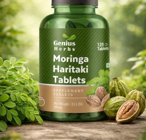 Comprimés d'extrait de Moringa Haritaki, pilules à base de feuilles de Moringa, formule naturelle pour le bien-être, emballage en vrac, commande en gros mondiale - Product Image 2