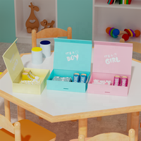 Luxuriöse Rosa Magnetische Faltbare Papierbox mit Matter Laminierung & Prägung, Recycelbares Band für Babyparty- und Hochzeitsverpackungen