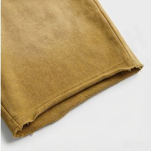 Pantalones Cortos de Algodón Largos para Hombre, Estilo Urbano, Personalizados, Casuales, con Lavado Ácido, de Tela Gruesa, con Cordón Ajustable y Efecto Desgastado, ¡Gran Oferta! - Product Image 6