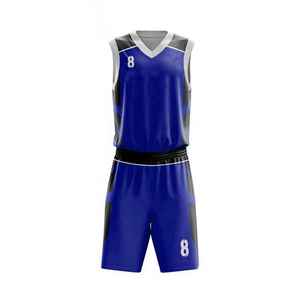Uniforme de basket-ball unisexe pour adultes, vêtements de sport personnalisés, tissu en toile à séchage rapide, imprimé décontracté, t-shirts à col en V pour hommes, grandes tailles - Product Image 1