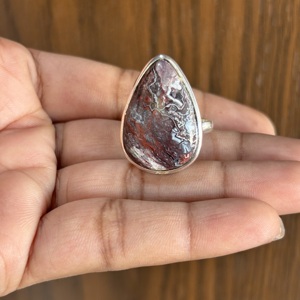 Superbes bagues en argent sterling 925 avec agate Crazy Lace et sertissage éclatant, pierres précieuses originales, bijoux fantaisie pour femmes, vente en gros - Product Image 1