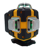 Niveau laser rotatif vert 4D 16 lignes à batterie au lithium 3, pour usage industriel et bricolage, à nivellement électronique 360°, vente chaude