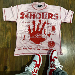 เสื้อยืดสำหรับผู้ชายเสื้อยืดคอปกสีตัดกันแบบกำหนดเอง - Product Image 1