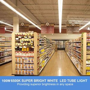 Confezione da 10 Tubi LED da 8FT ad Alta Potenza 100W 16000LM 6500K con Copertura Trasparente, Luce Integrata per Officina Collegabile, Luci LED da Officina da 8FT - Product Image 3
