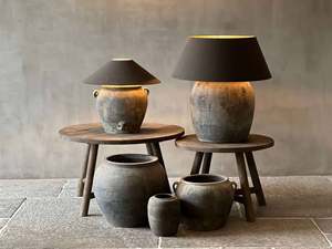 Lampe en céramique contemporaine en terre cuite chinoise, éclairage ambiant chaud amovible, décoration de la maison pour Diwali - Product Image 4
