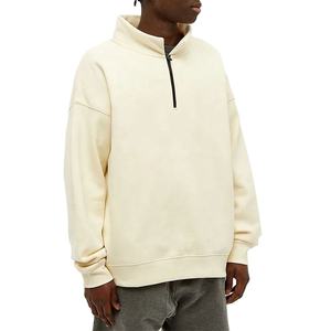 Pull à glissière surdimensionné en polaire durable pour hommes Sweat-shirt écologique personnalisé Design brodé Pull à imprimé solide - Product Image 3