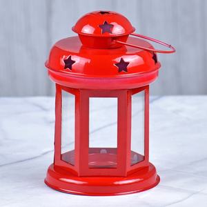 Axiom Home Accents Style marocain fait à la main bleu métal lanterne décoratif bois bougeoir et pot pour la décoration de la maison de noël - Product Image 2