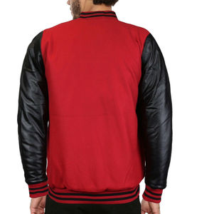 Men's Breathable <b>Canvas</b> High Street Vintage Baseball Varsity <b>Jacket</b> College Embroidery Patch Reversible Eco-Friendly - Product Image 2