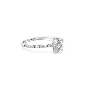 Bague solitaire REYES en argent sterling 925 de haute qualité avec moissanite de 0,99 carat pour femme, certifiée GRA, bijoux fins pour un usage quotidien - Product Image 3